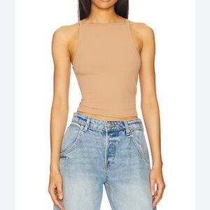 Free People Beige Tank Top